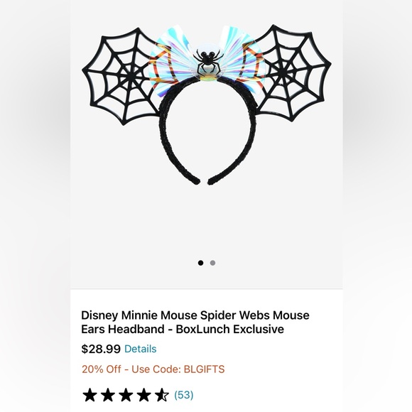 Minnie Mouse Spider Web Ears - Picture 5 of 7